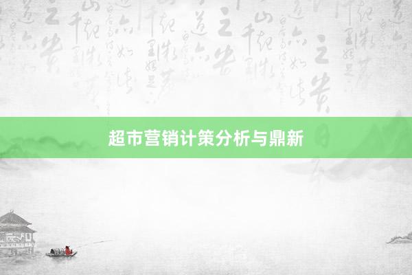 超市营销计策分析与鼎新